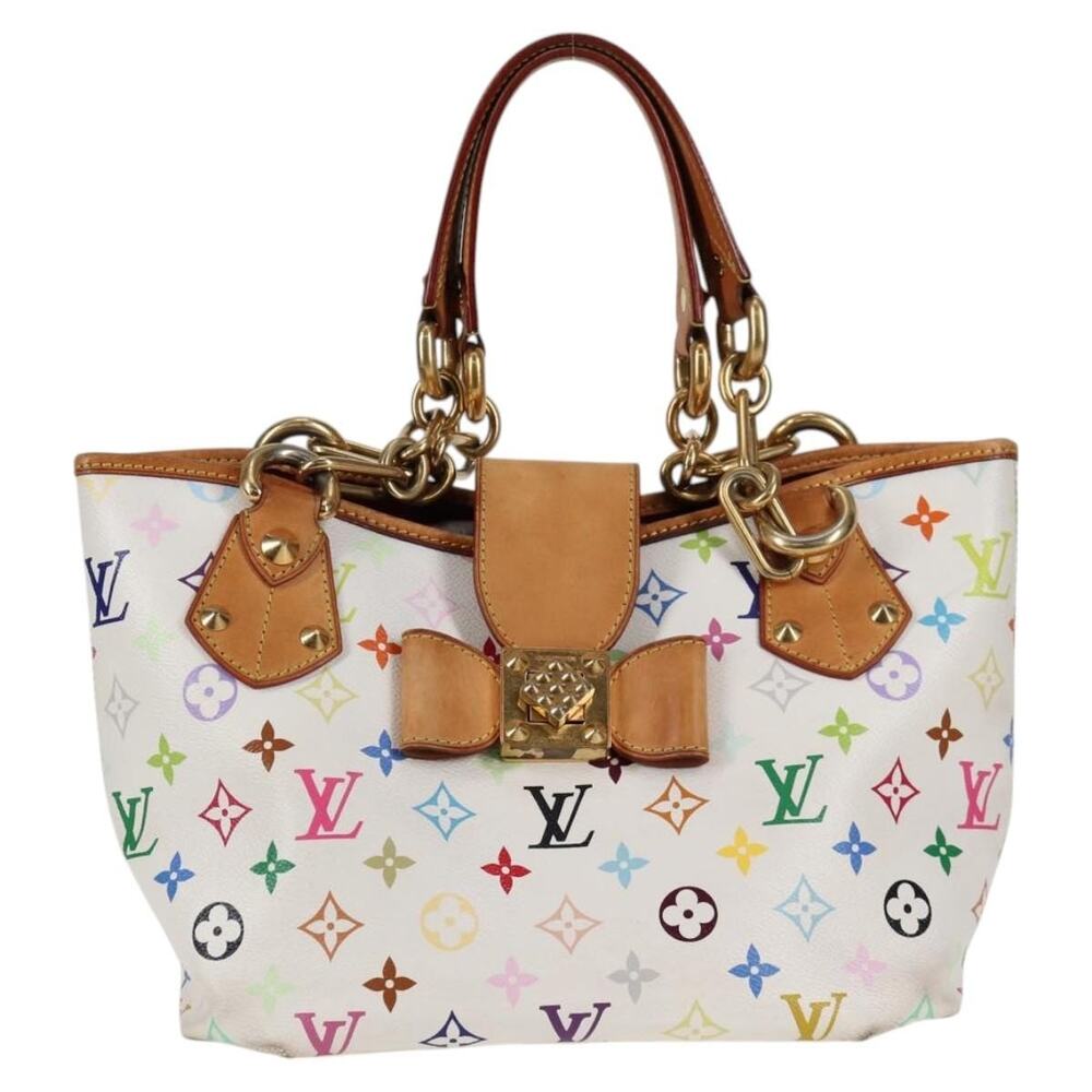 Louis Vuitton Monogram Multicolor Annie MM Tote Bag White